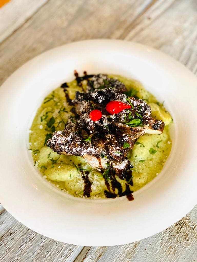 Jerked Chicken - Pesto Gnocchi 