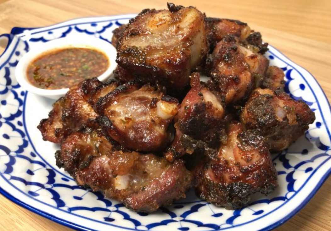 Crispy fried thai pork ribs