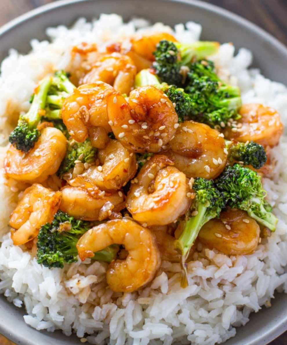 Honey Garlic Shrimp with broccoli 