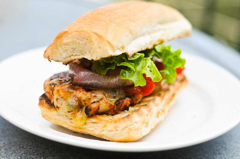 Jerk chicken sandwich