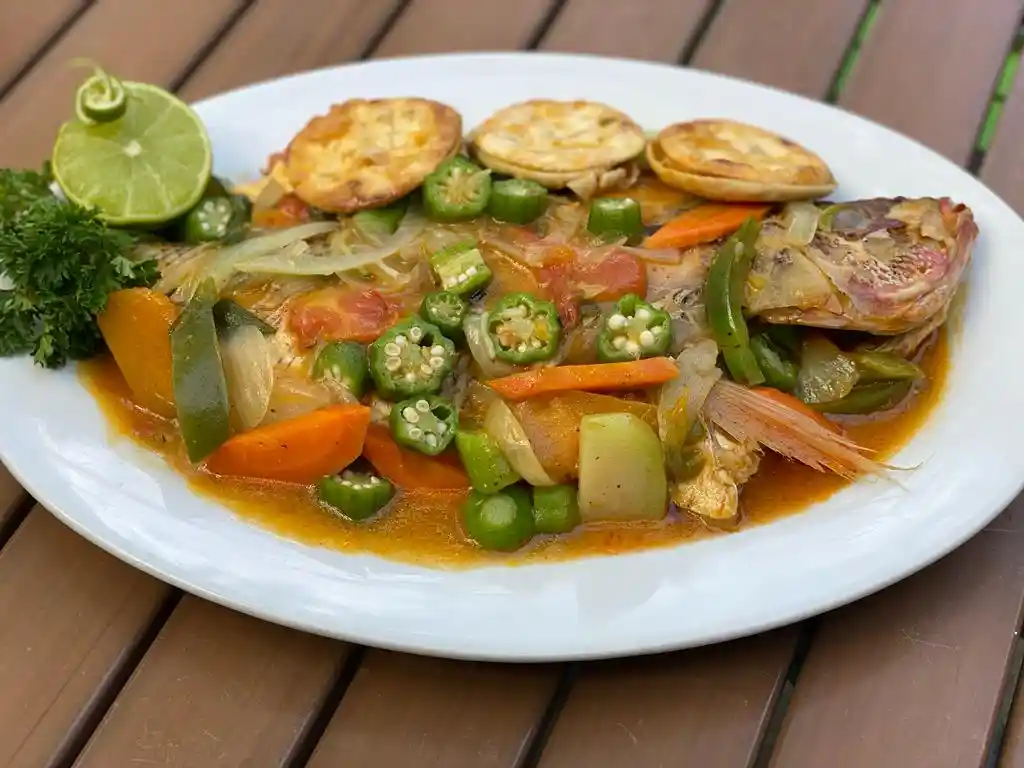 Caribbean Steamed Whole Snapper 