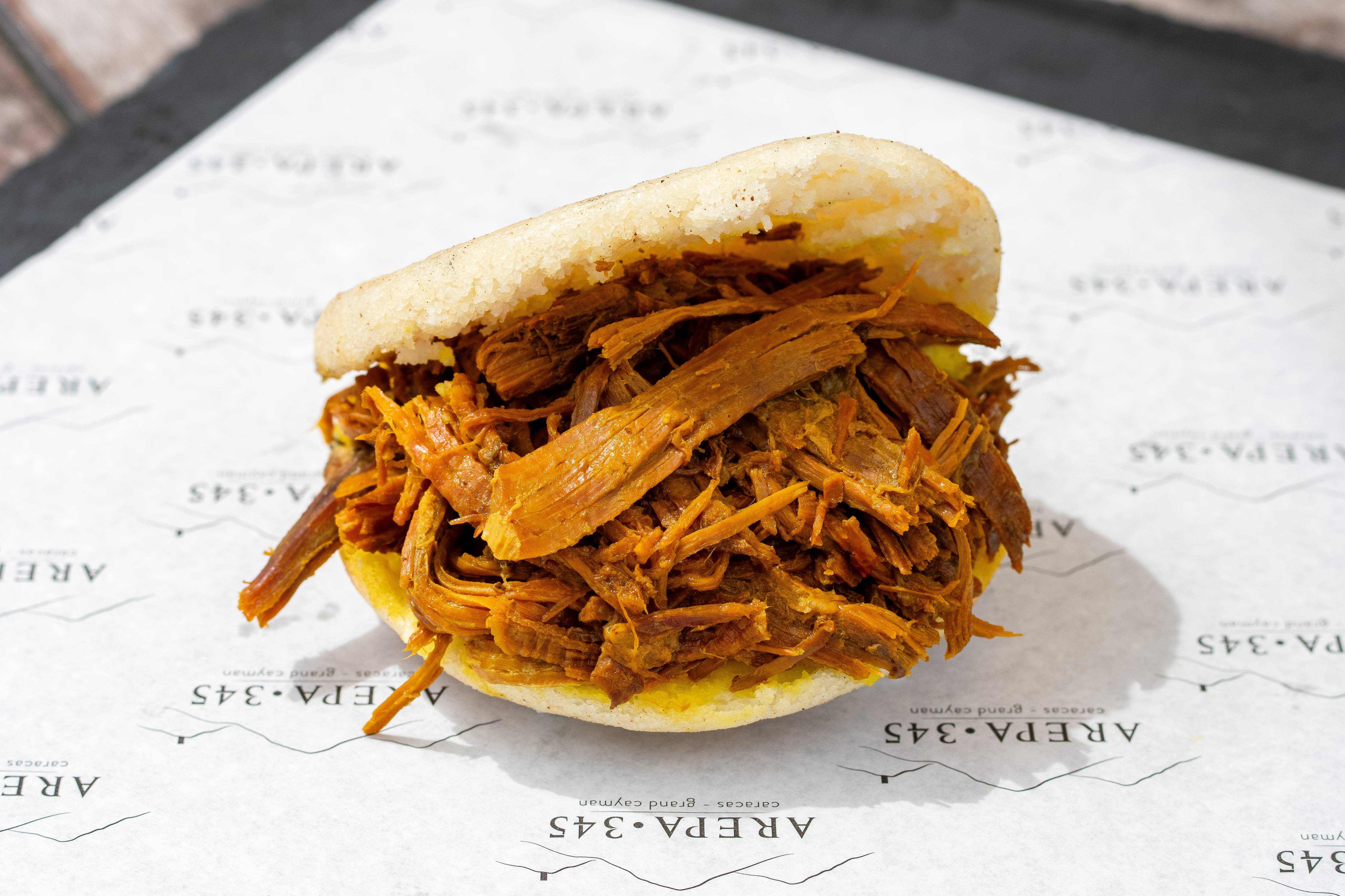 PULLED BEEF AREPA