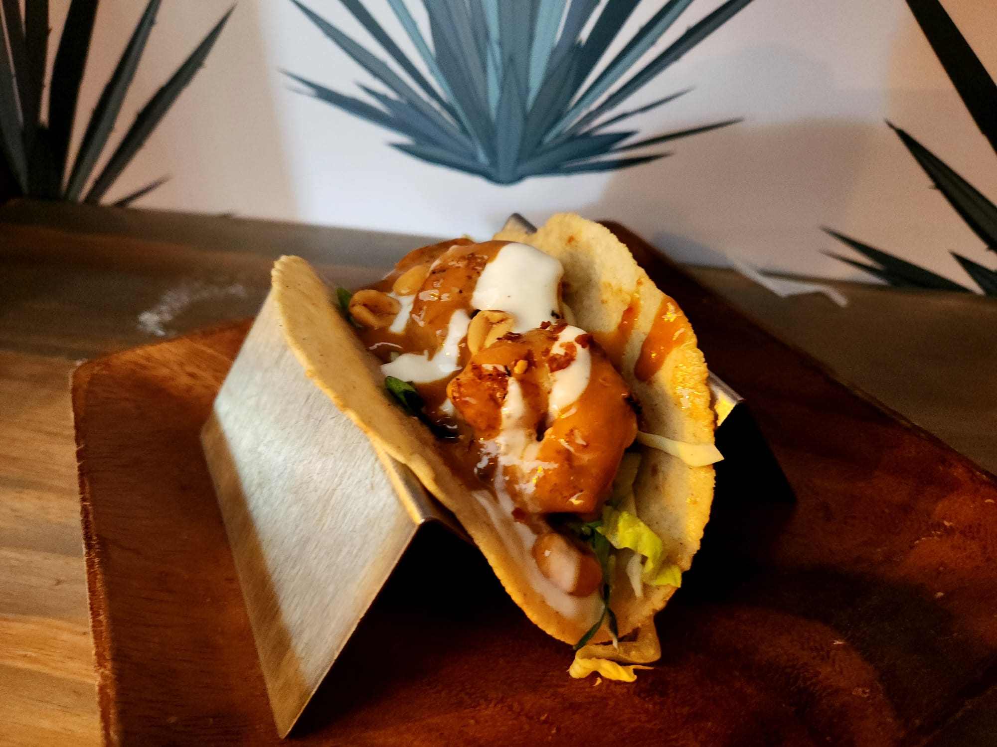 PEANUT PRAWN TACO 