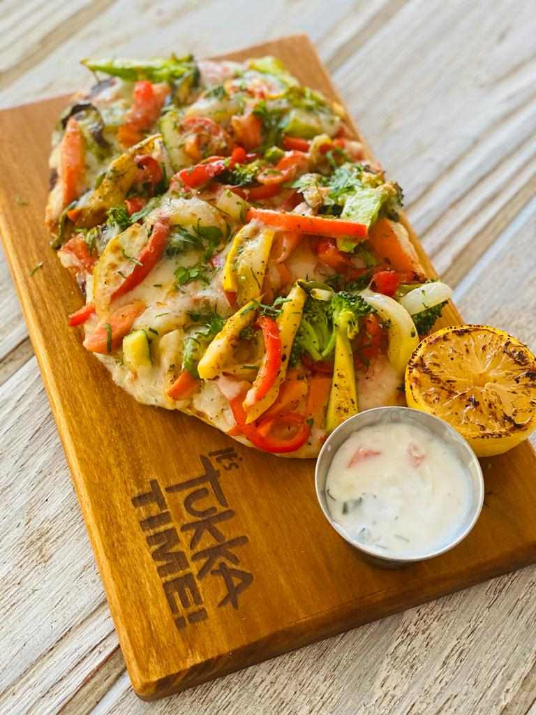Vegetarian Flat Bread Pizza